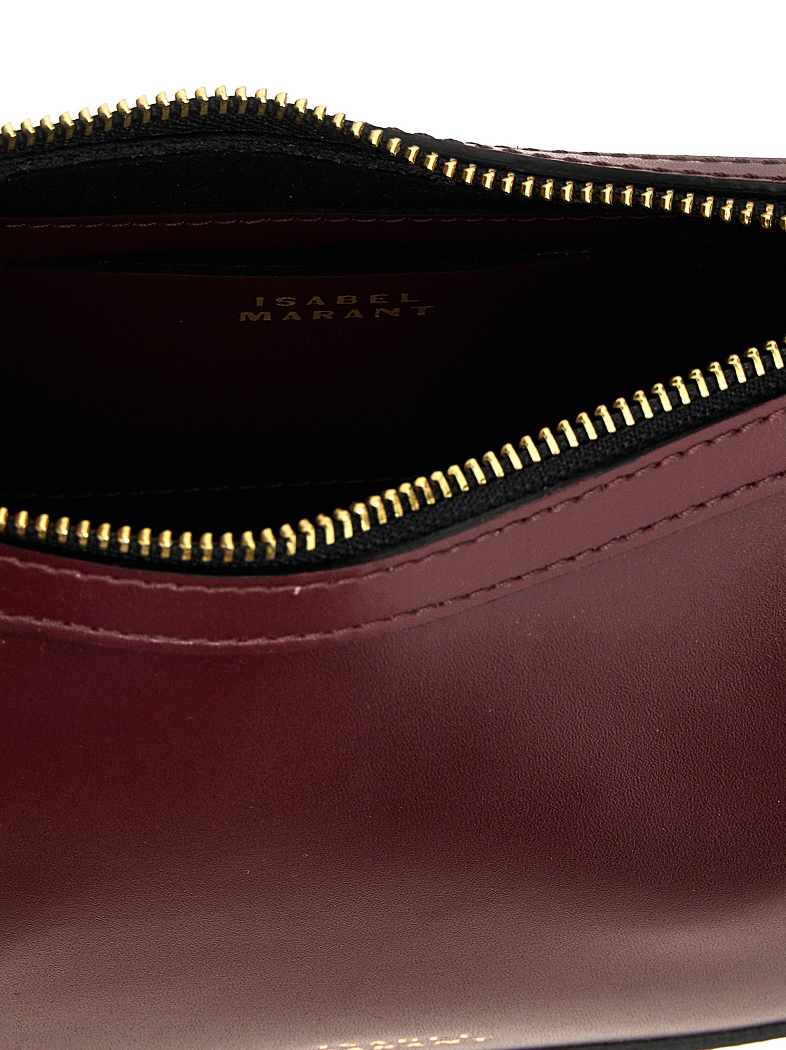 Isabel Marant Oskan Moon Shoulder Bag - Burgundy Leather