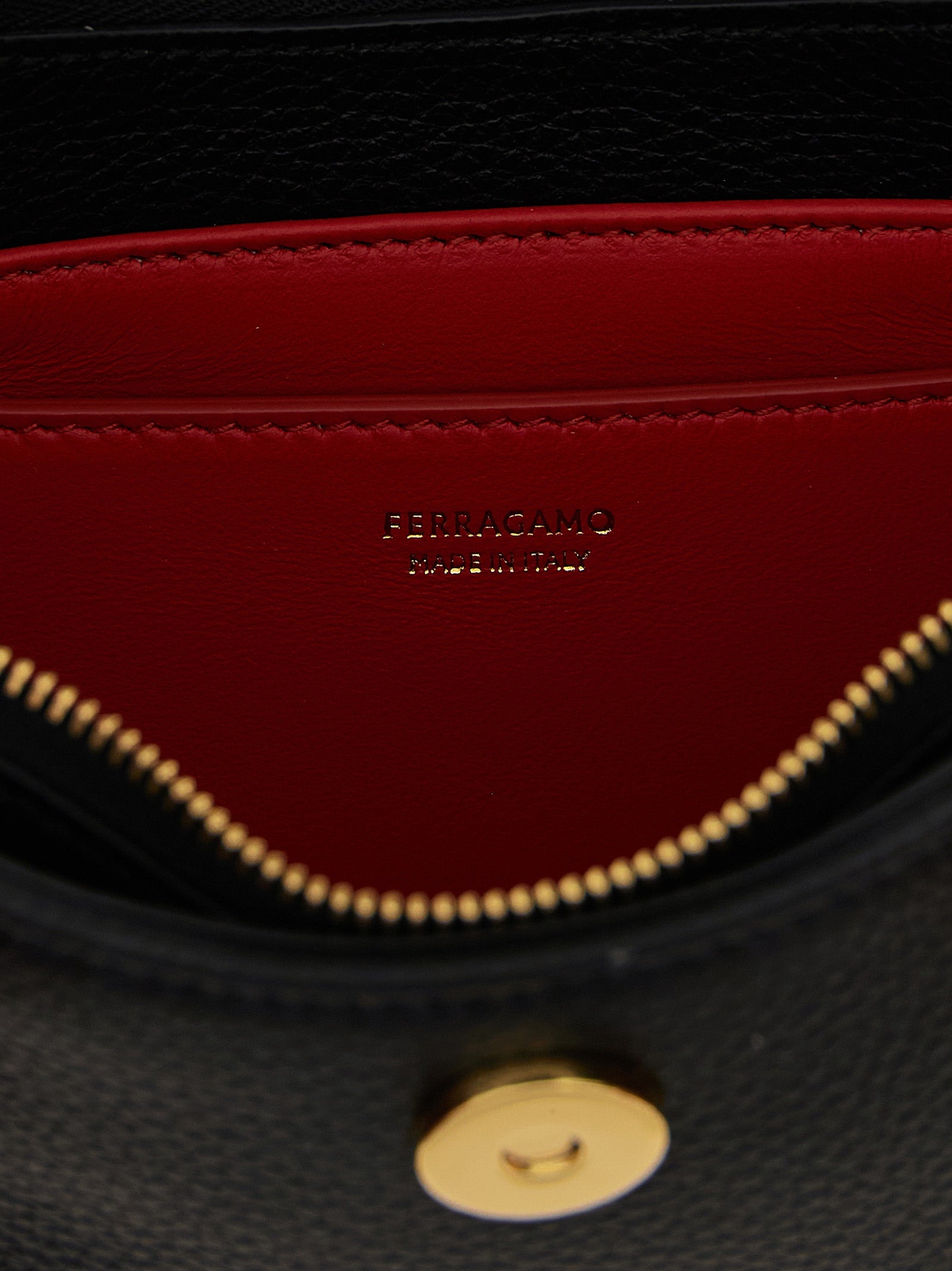 Ferragamo Double Gancini Mini Shoulder Bag - Black