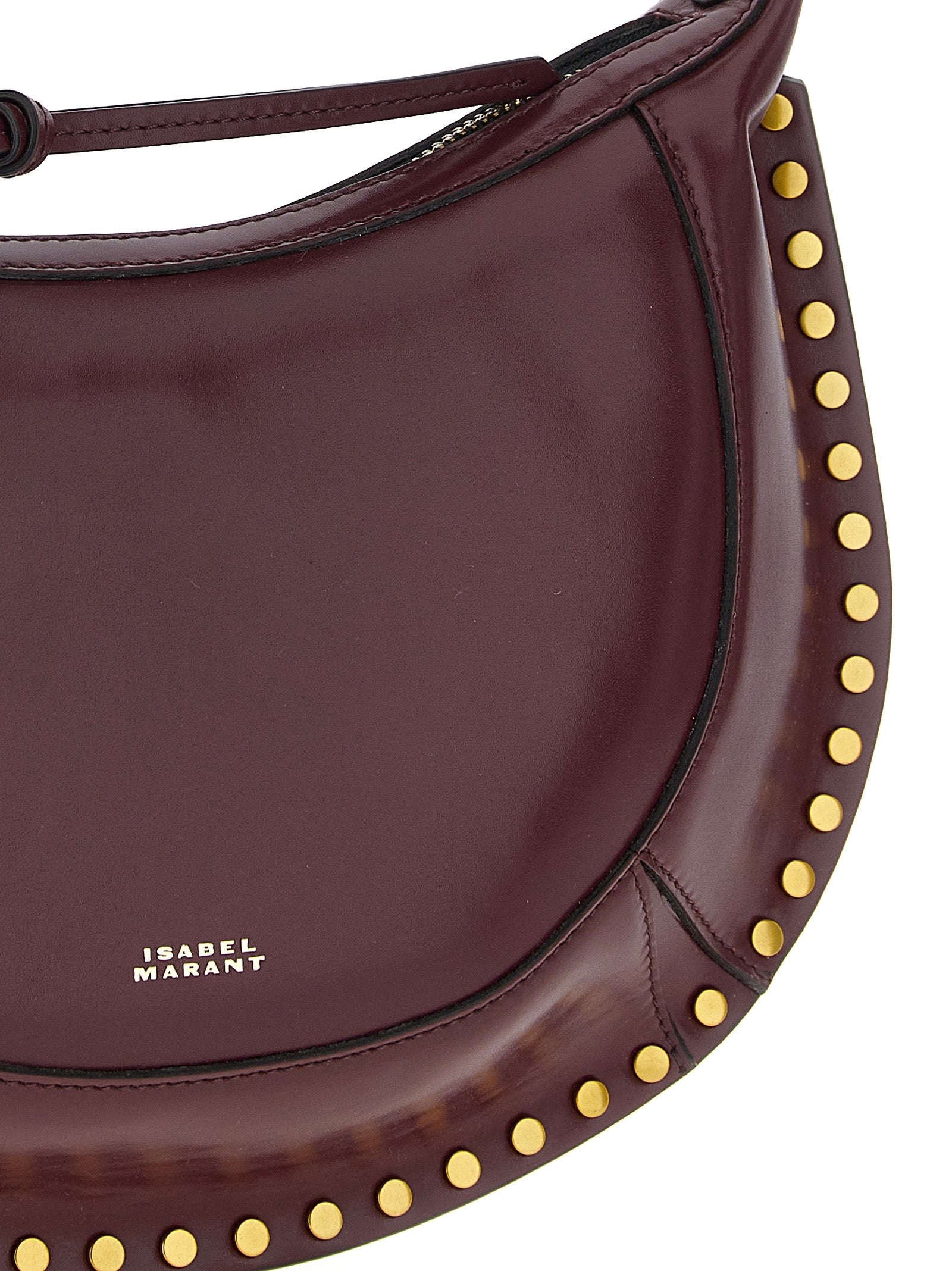 Isabel Marant Naoko Studded Leather Bag - Burgundy