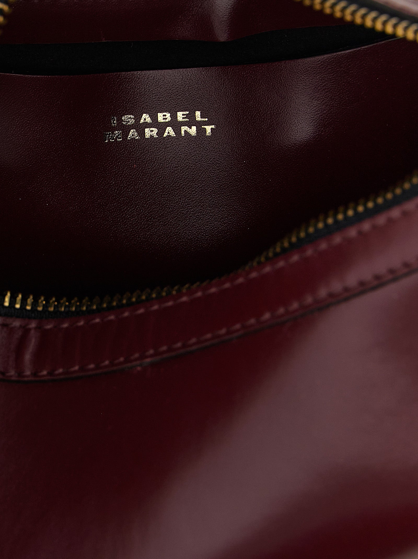 Isabel Marant Naoko Studded Leather Bag - Burgundy