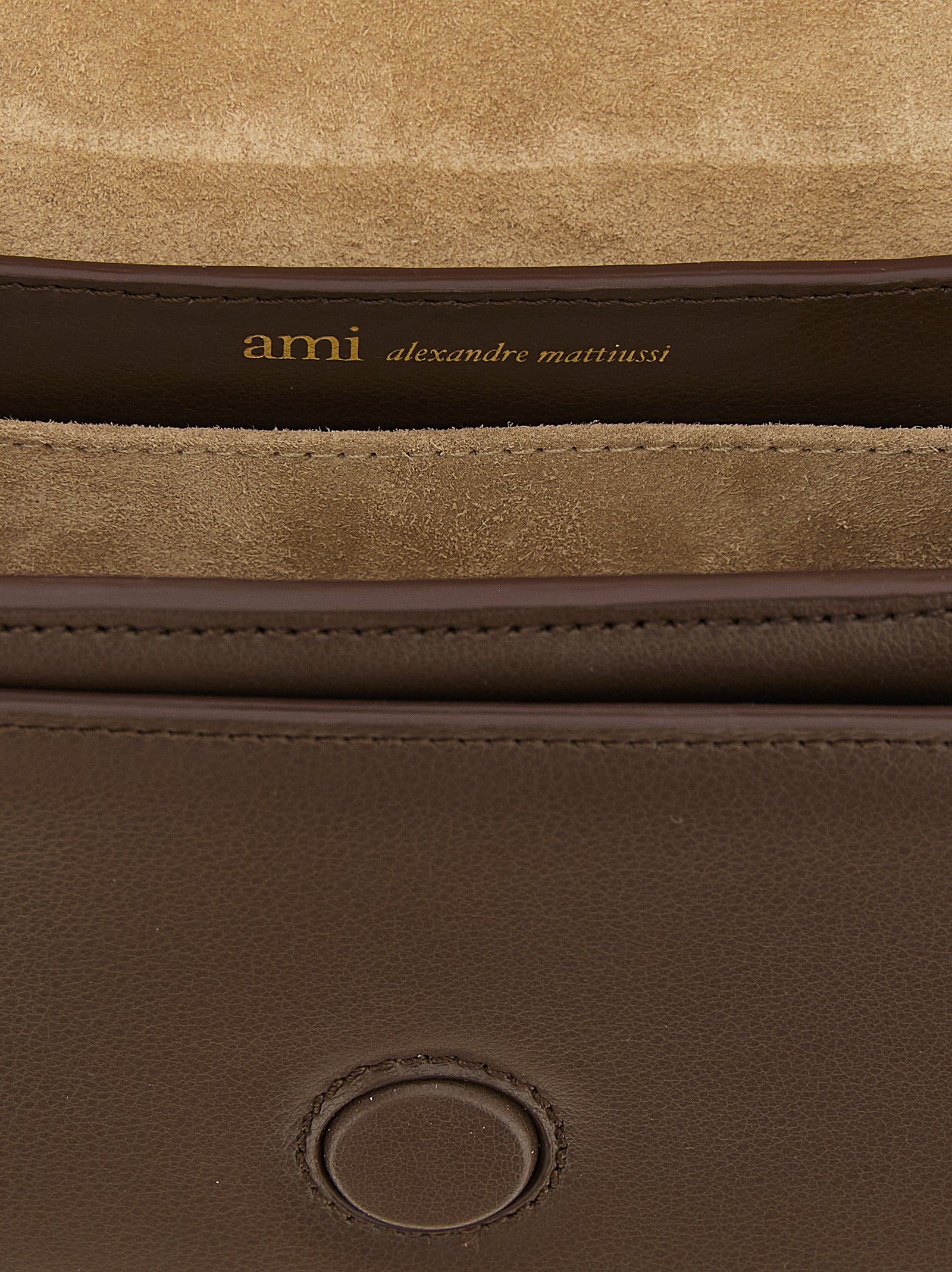 Ami Paris Paris Shoulder Bag - Truffle Grained Leather