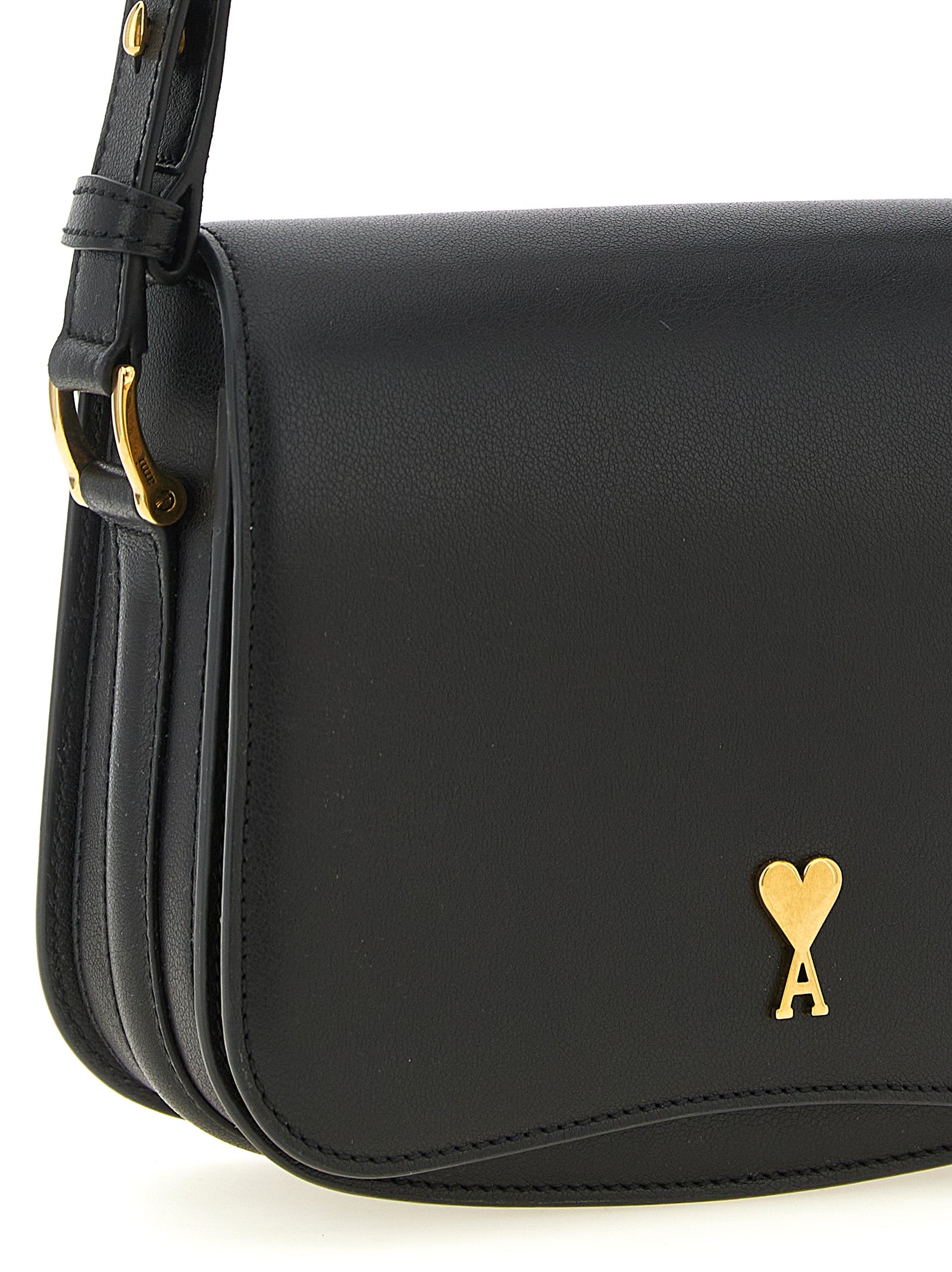 Ami Paris Paris Bag - Black Grained Leather