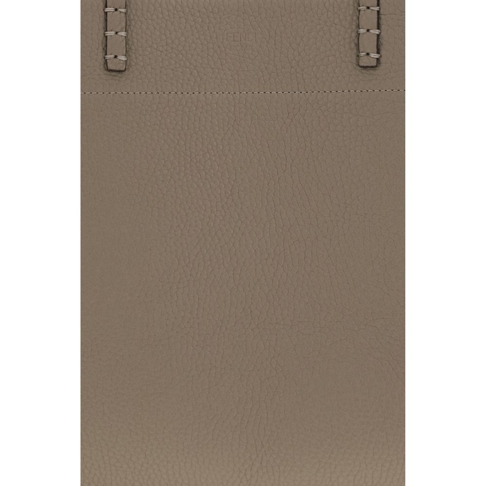 Fendi Roll Medium - Dove Grey Selleria Leather
