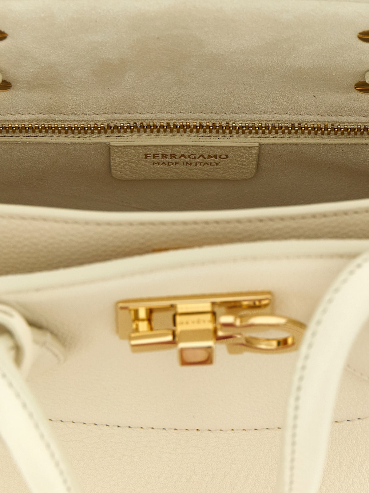 Ferragamo New Studio Medium Soft Bag - Mascarpone