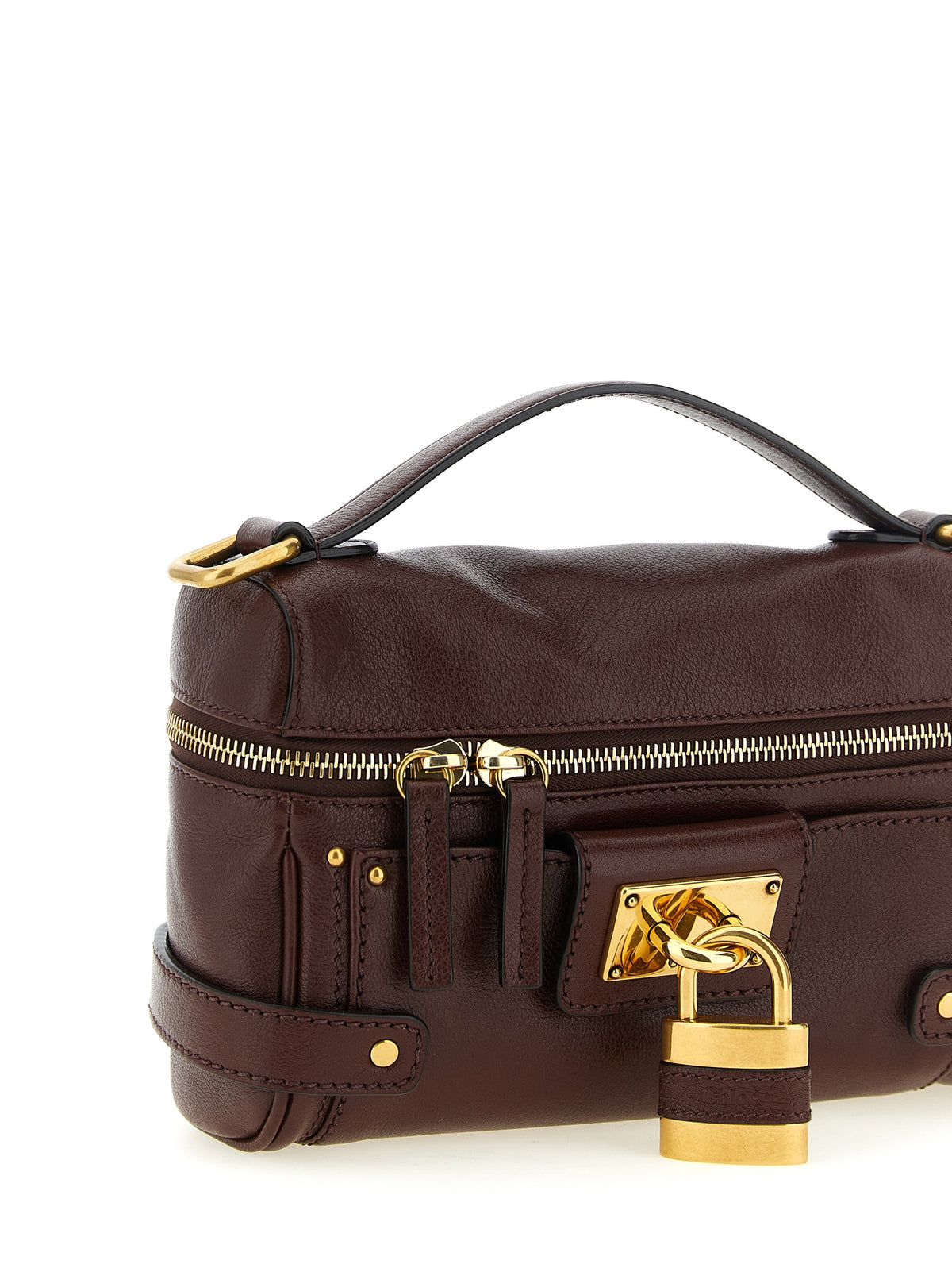 Chloé Paddington Vanity Bag - Crafty Brown Grained Leather