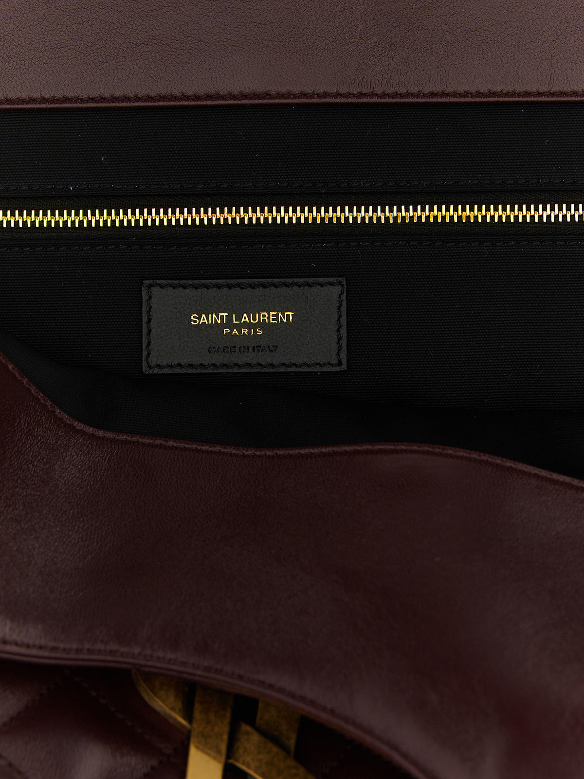 Saint Laurent Icare Tote Bag in Quilted Nappa - Rouge Cabernet