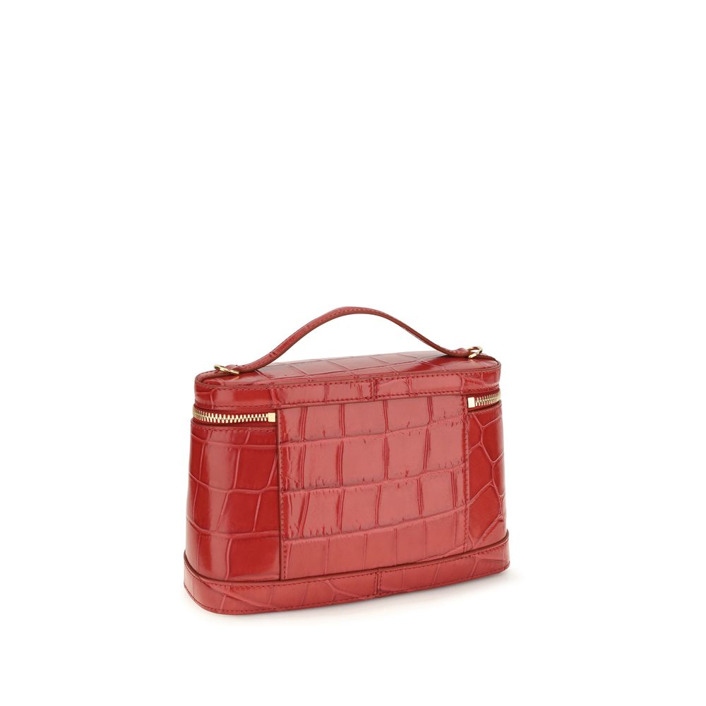 Jacquemus Le Petit Vanity Handbag - Red Croc-Effect Leather