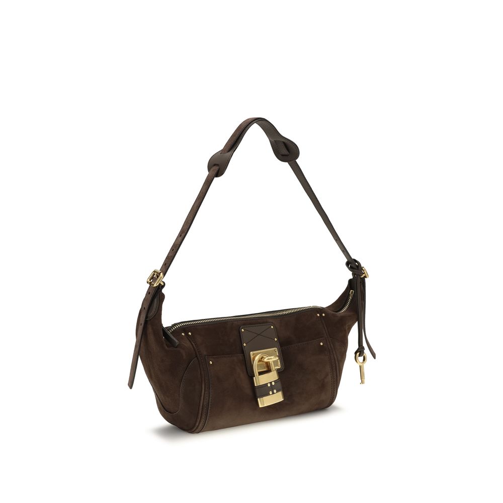 Chloé Paddington Crossbody Bag - Kohl Brown Suede