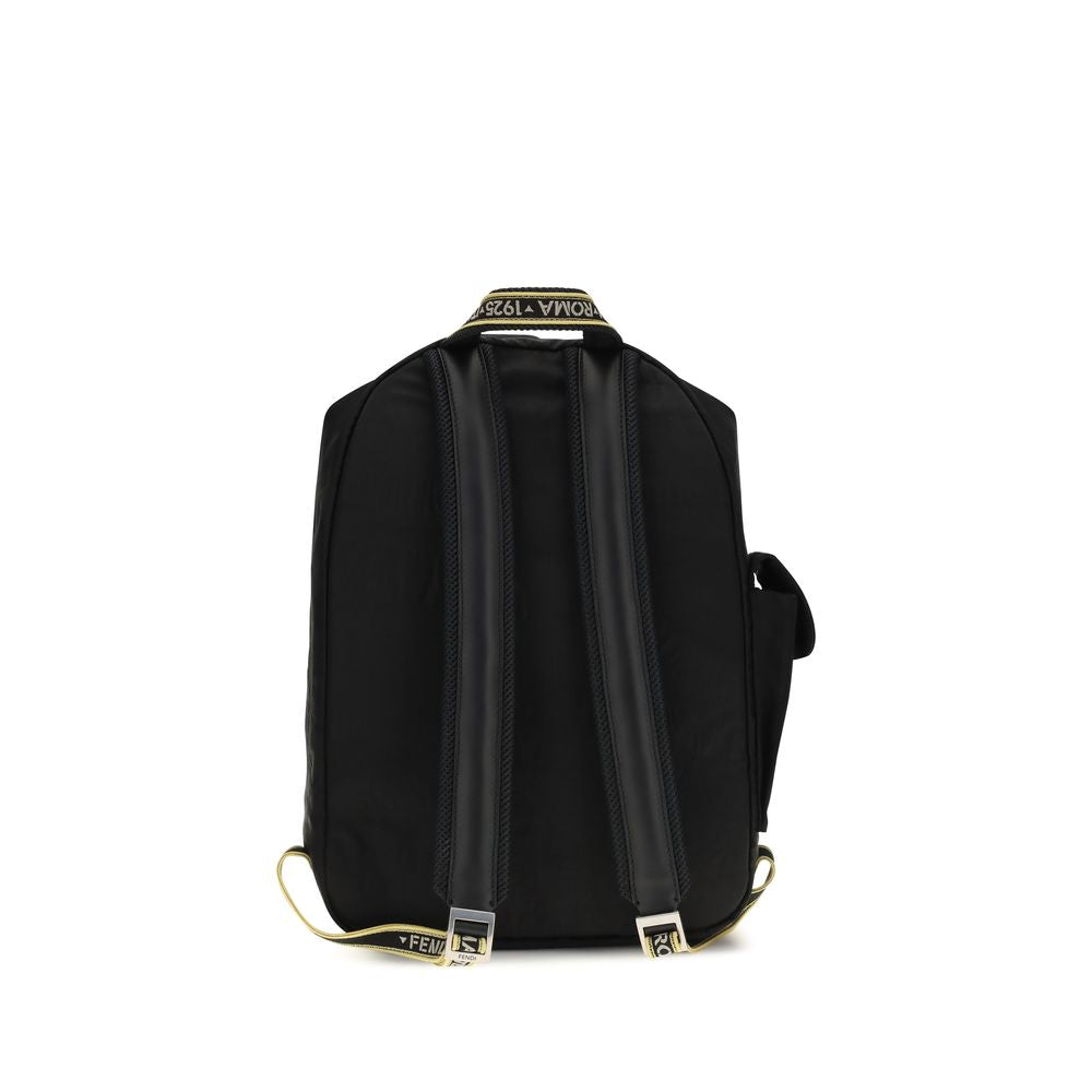 Fendi Climb Backpack - Black Patchwork Nylon