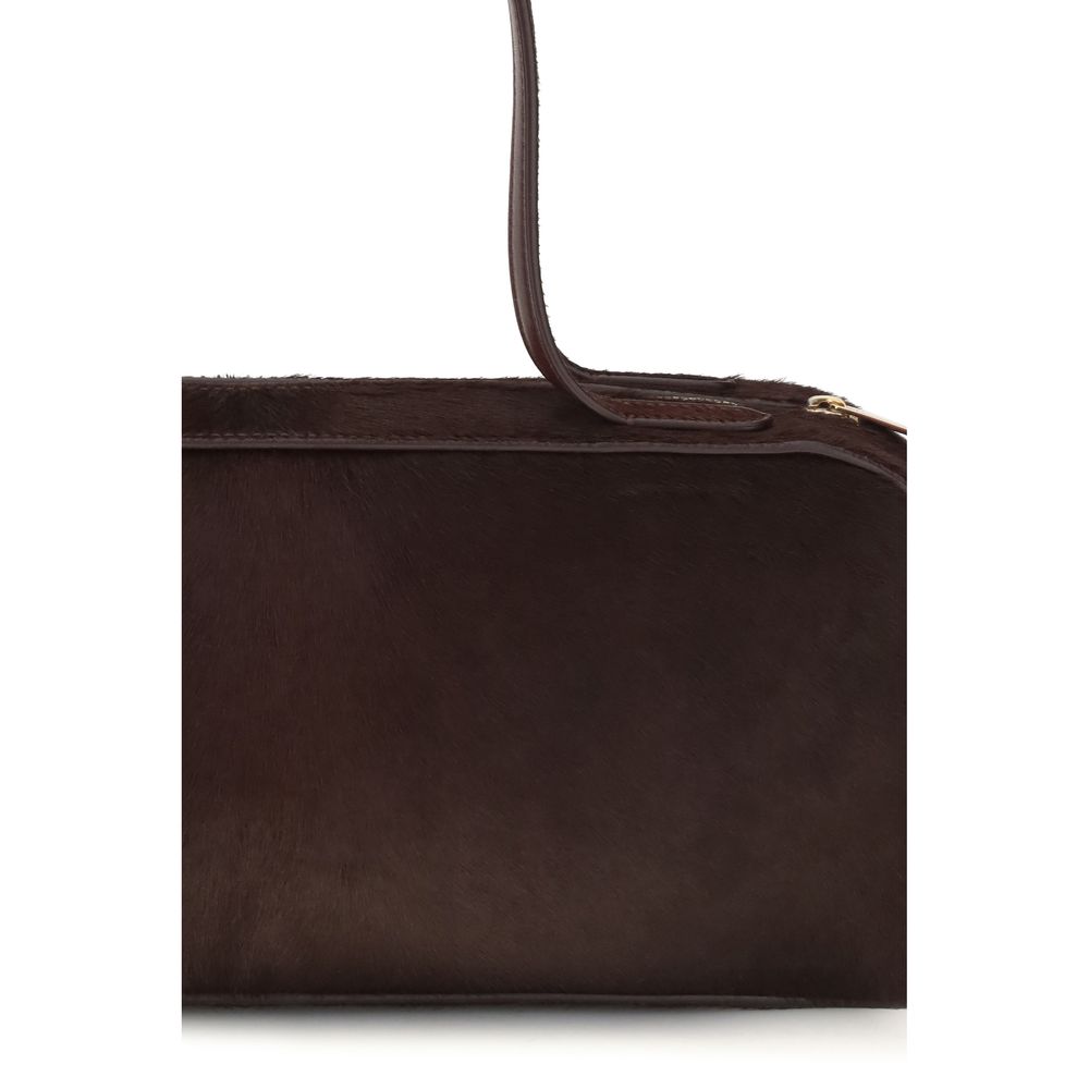 Khaite Simona Shoulder Bag - Rouge Noir Haircalf