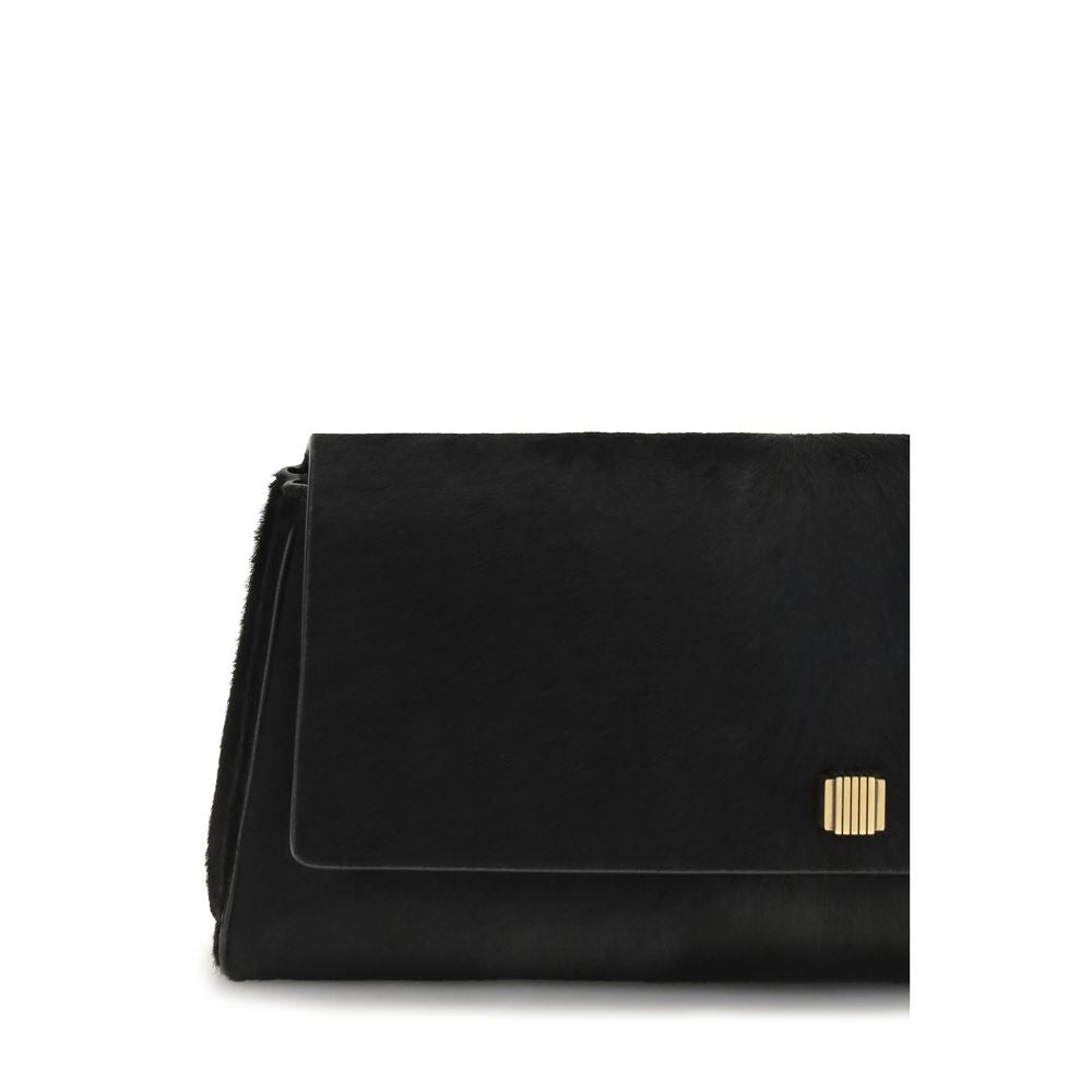 Khaite Audrey Clutch Bag - Black Haircalf