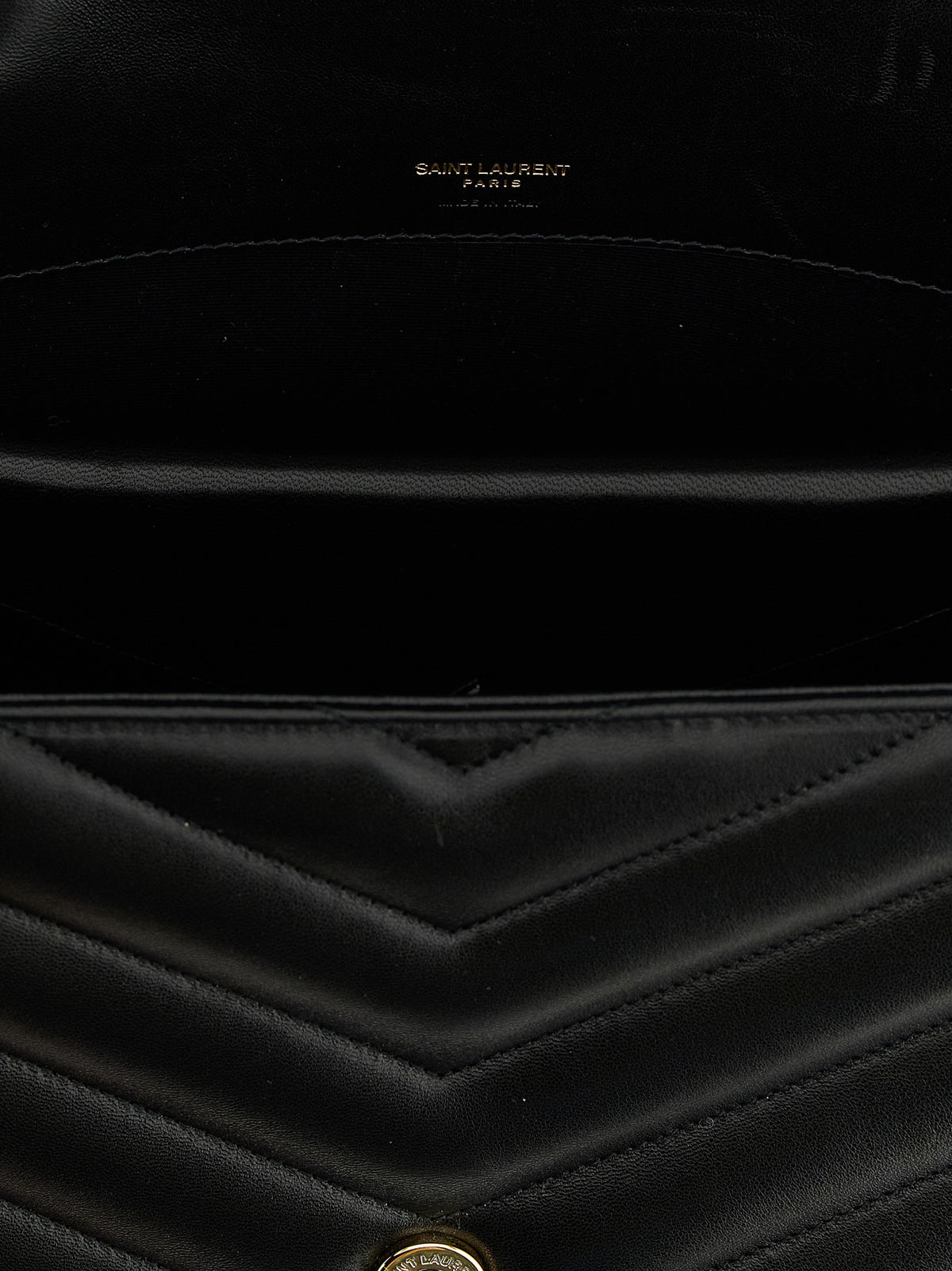 Saint Laurent Loulou Large in Matelassé Lambskin - Black