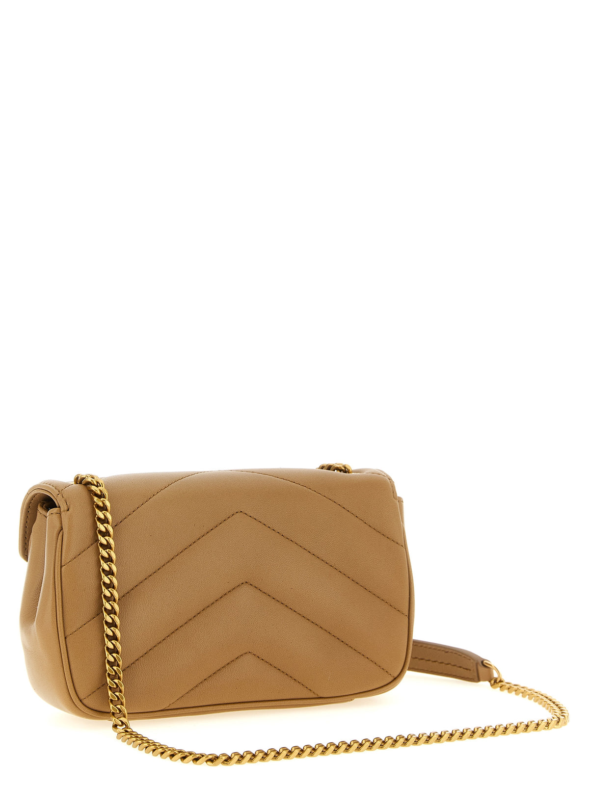 Saint Laurent Loulou Mini Shoulder Bag - Natural Tan