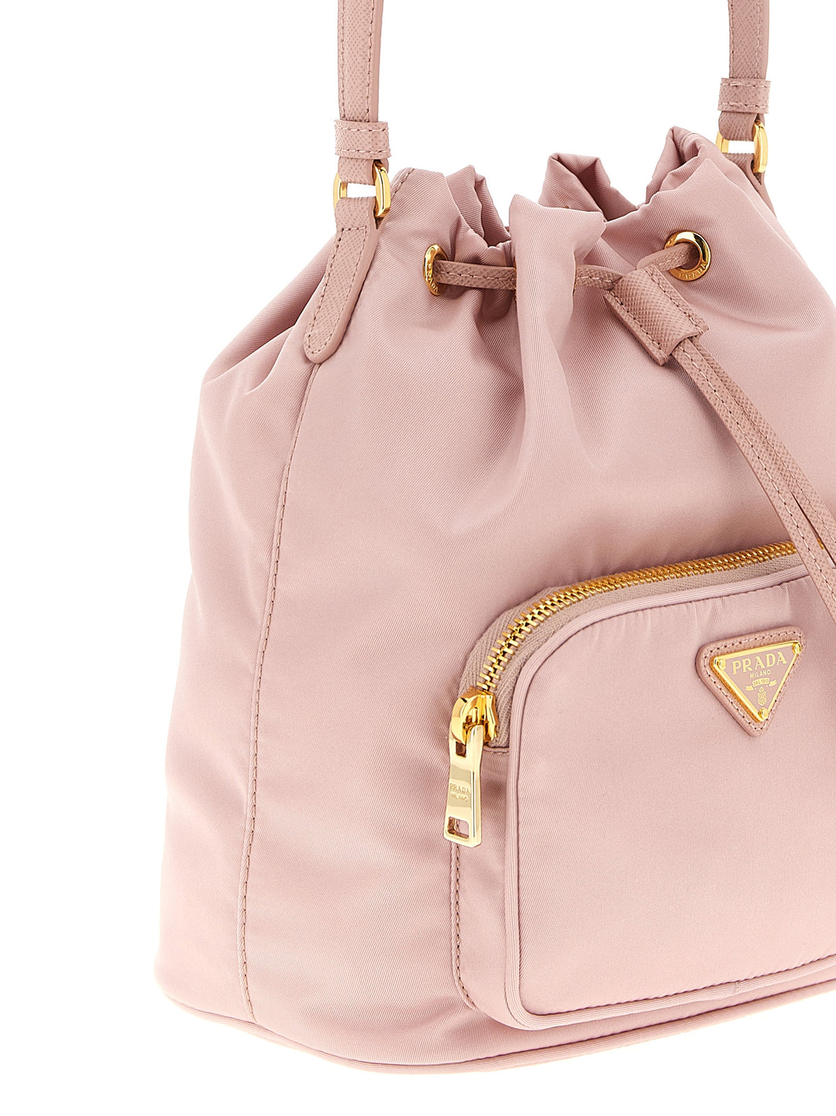 Prada Duet Re-Nylon Bucket Bag - Peach