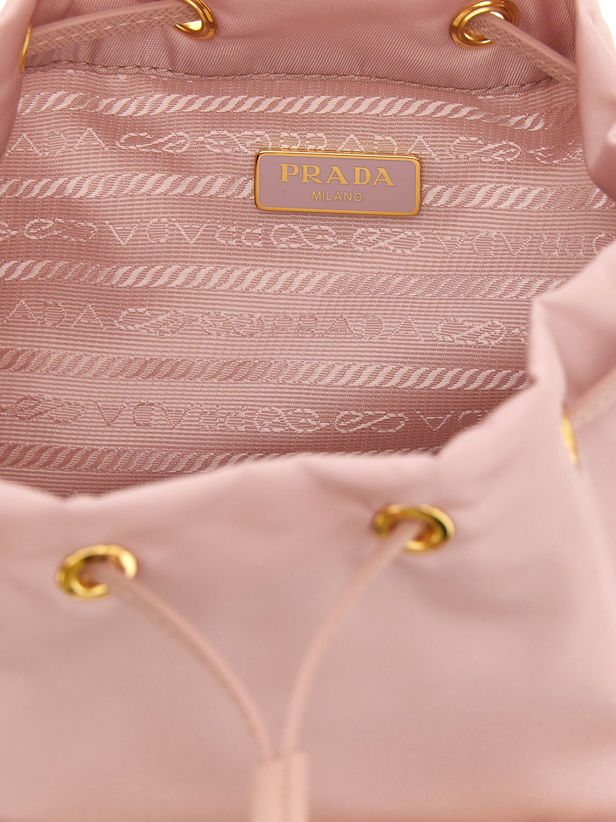Prada Duet Re-Nylon Bucket Bag - Peach