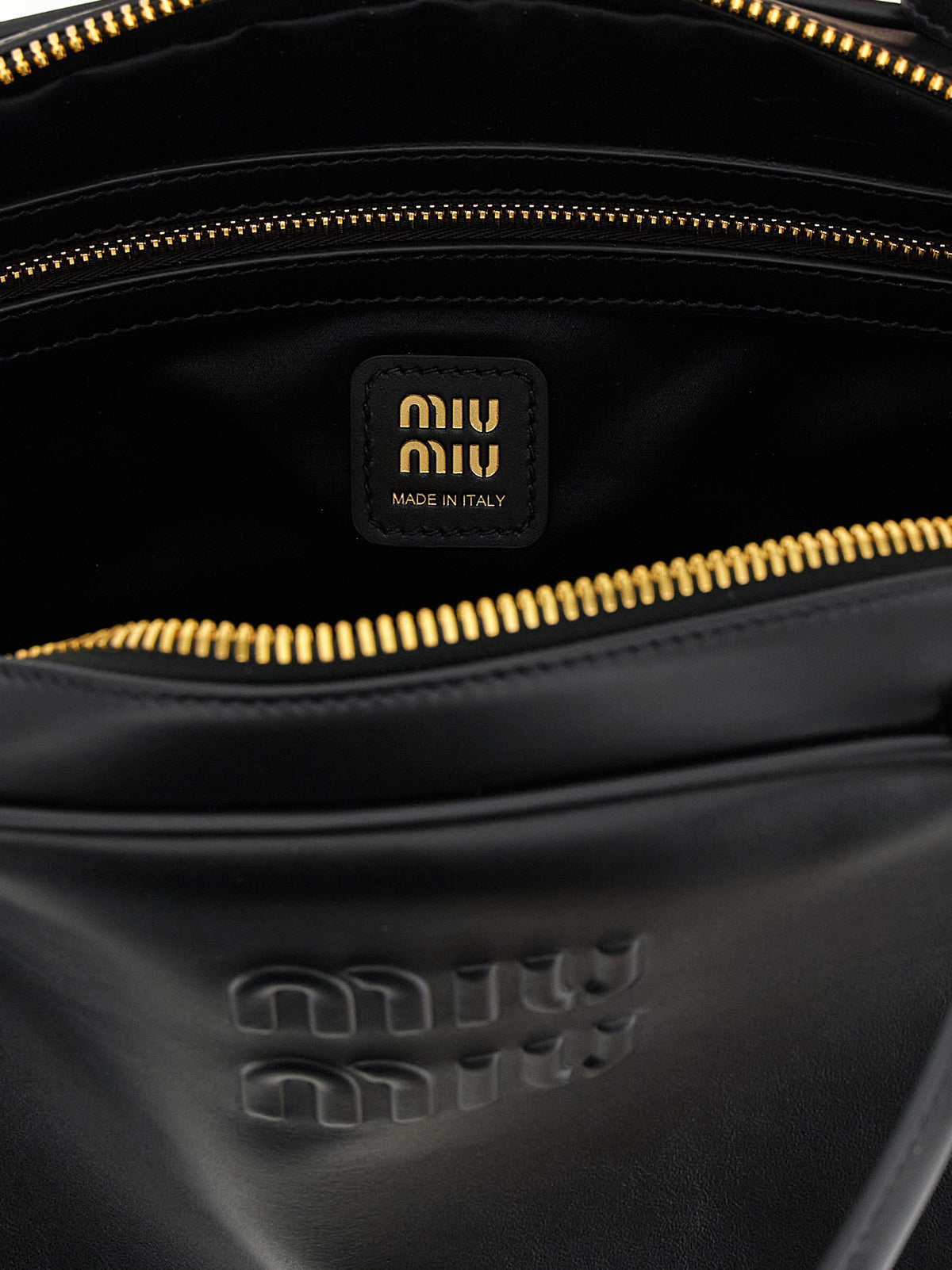 Miu Miu Beau Top Handle Bowling Bag - Black