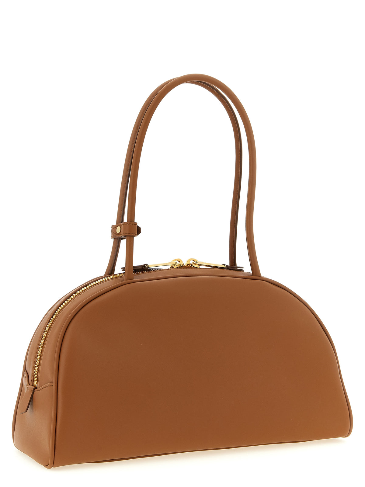 Miu Miu Beau Top Handle Bowling Bag - Cognac
