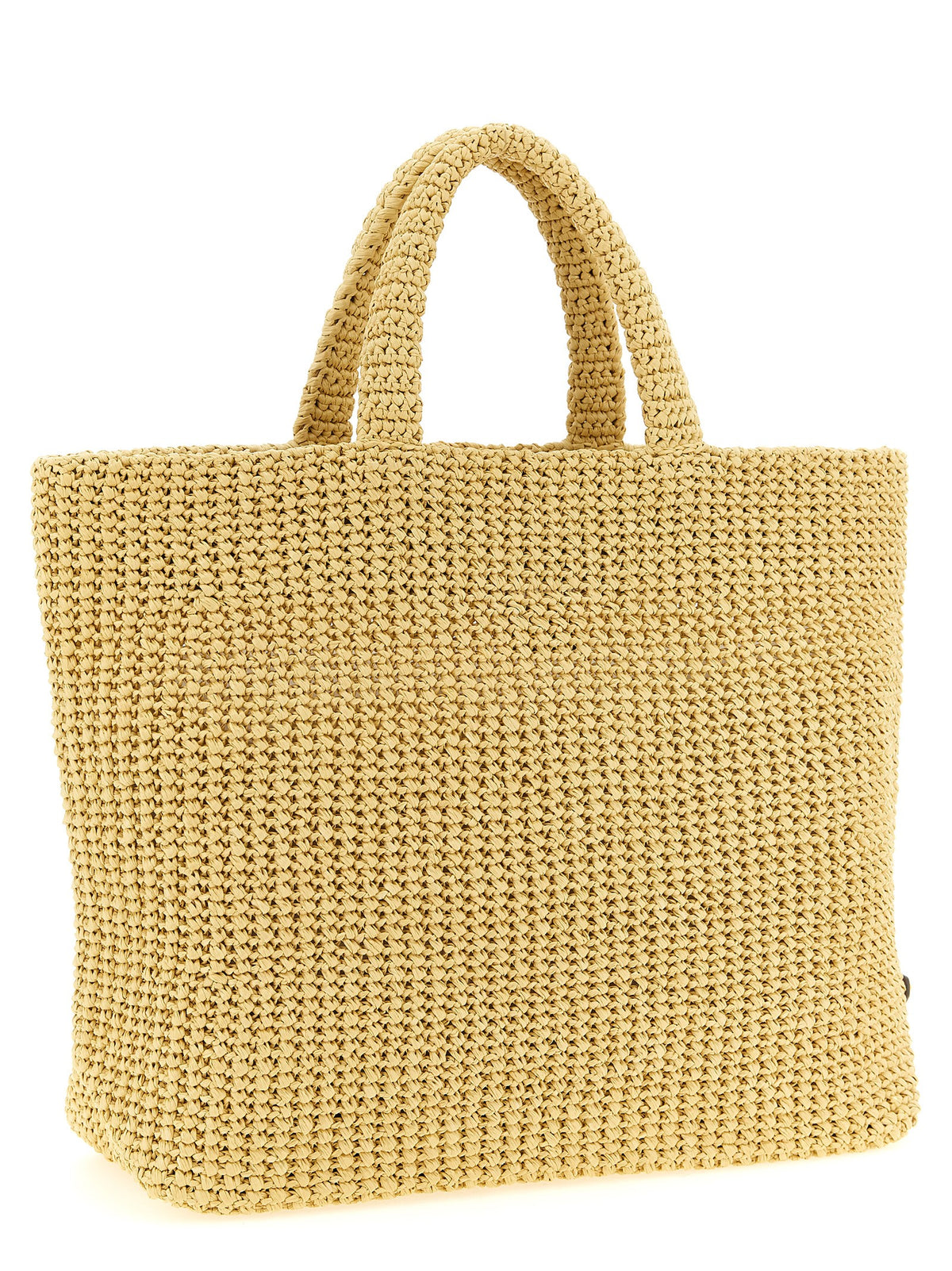 Prada Crochet Tote Bag Large - Tan