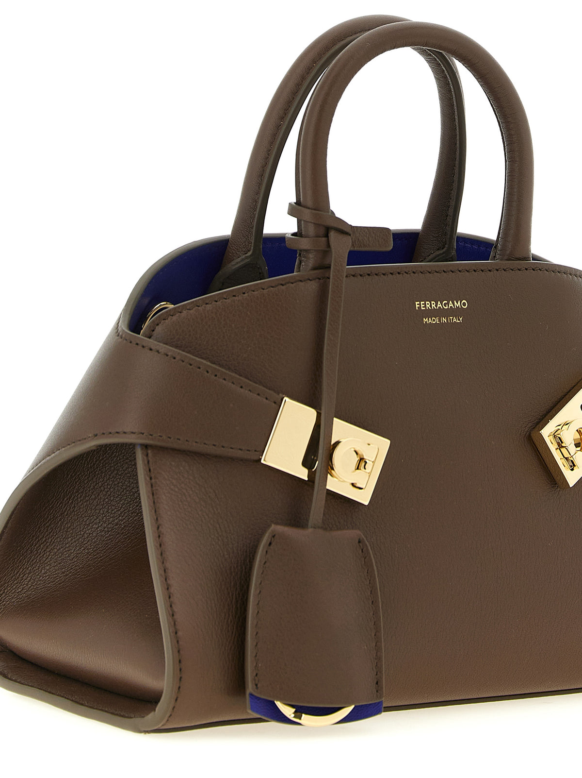 Ferragamo Hug X-Small Bicolor Handbag - Clay/Lapis Lazuli