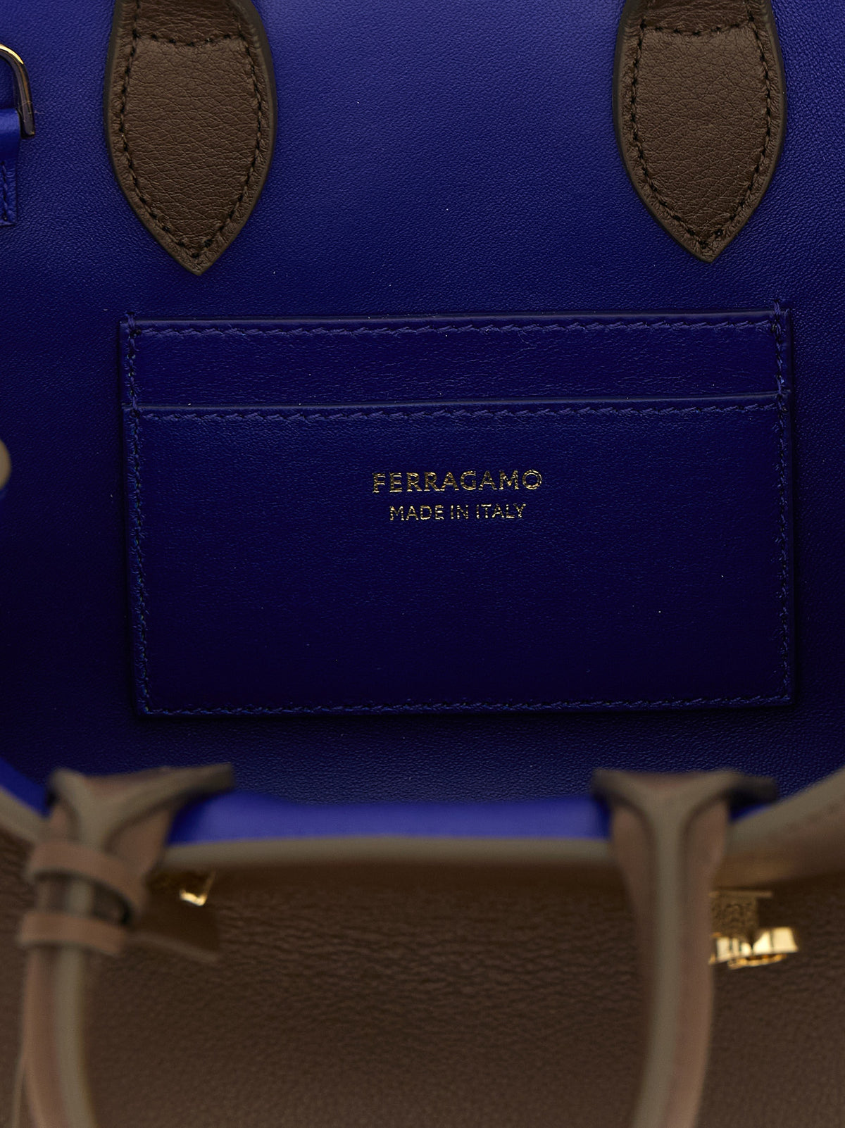 Ferragamo Hug X-Small Bicolor Handbag - Clay/Lapis Lazuli