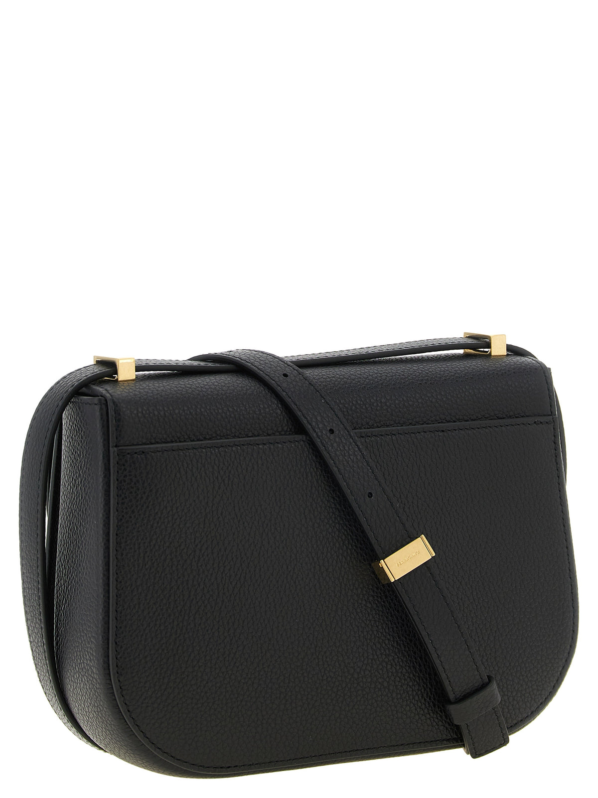 Ferragamo Double Gancini North-South Crossbody Bag - Black