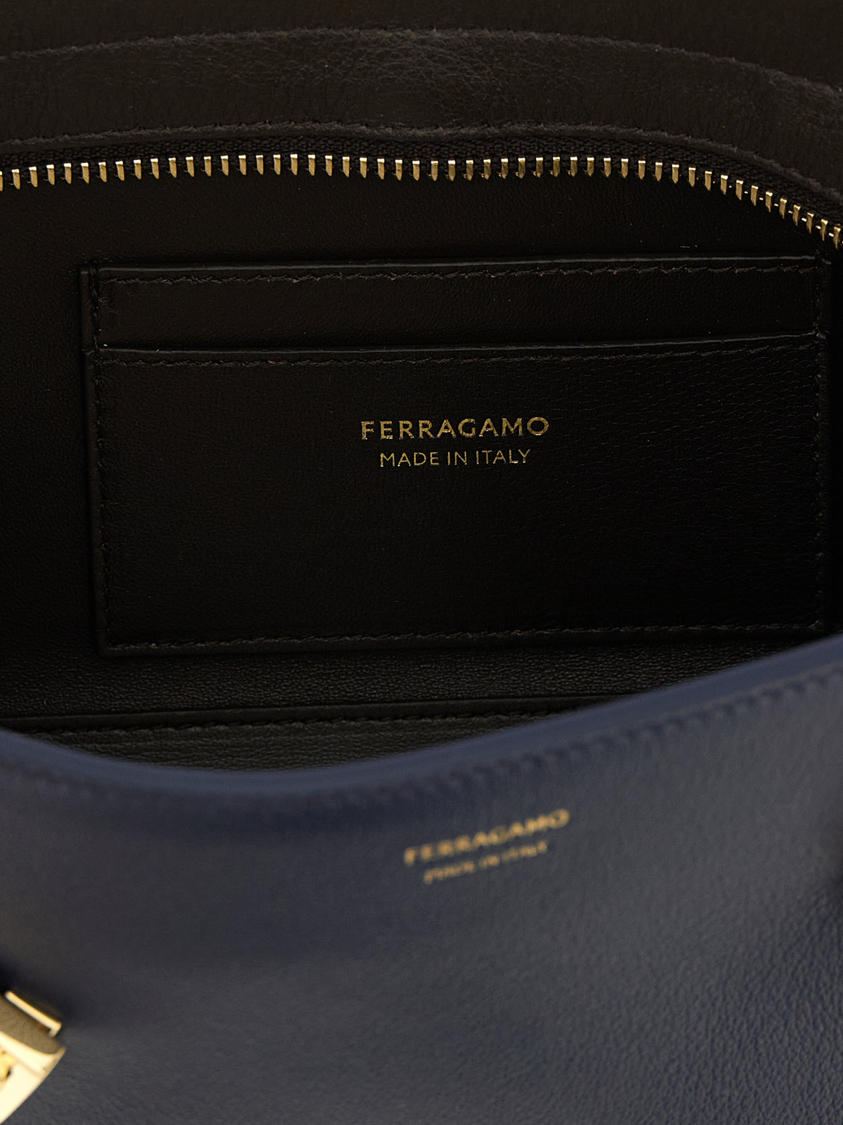 Ferragamo Hug East-West Shoulder Bag - Dark Navy Blue