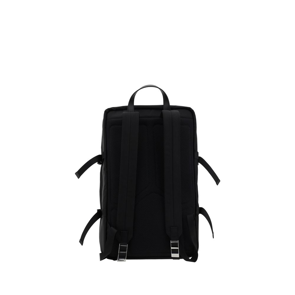 Prada Re-Nylon and Saffiano Leather Technical Backpack - Black