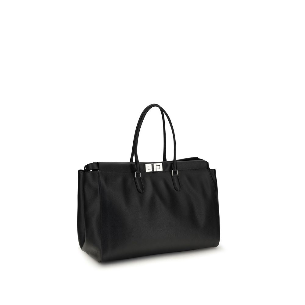Fendi Peekaboo Tote Large - Black Leather
