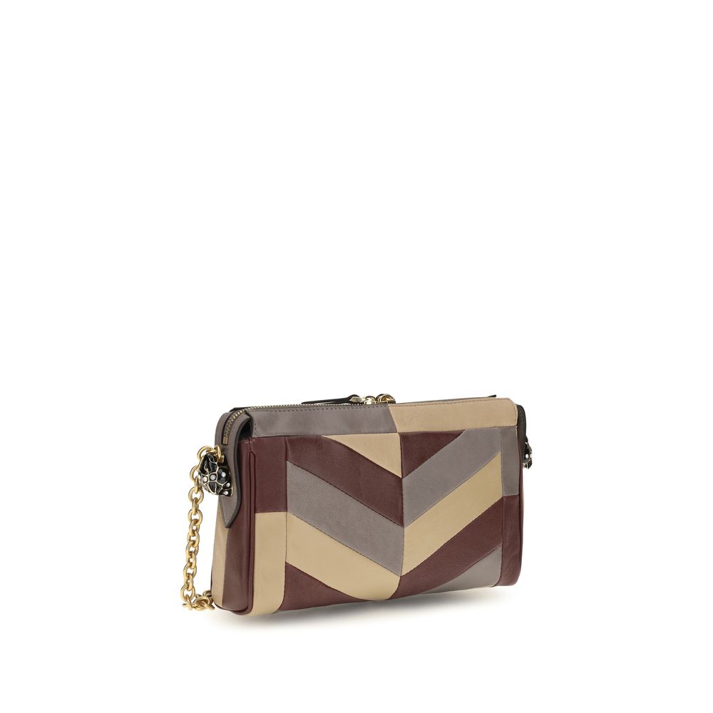 Valentino Garavani Panthea Small Shoulder Bag Chevron Pattern - Multicolor Nappa Leather