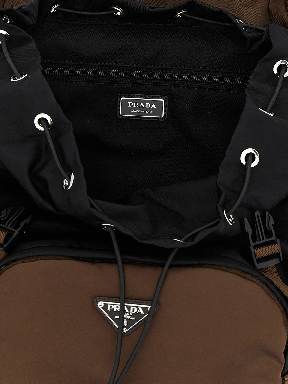 Prada Re-Nylon Backpack - Black & Burnt