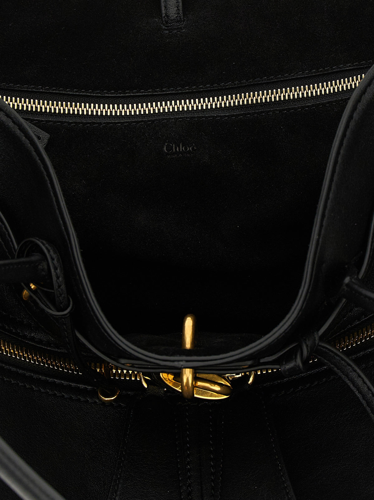 Chloé Paddington Sling Large East-West Bag - Black Soft Leather