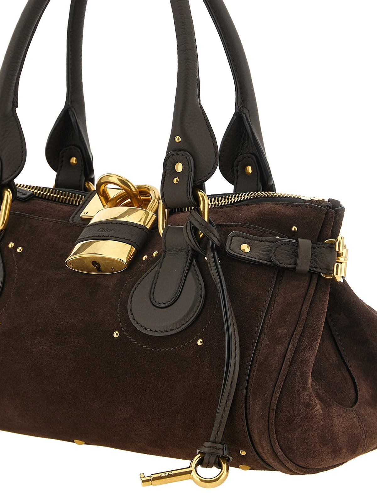 Chloé Paddington Bag in Suede Leather – Kohl Brown