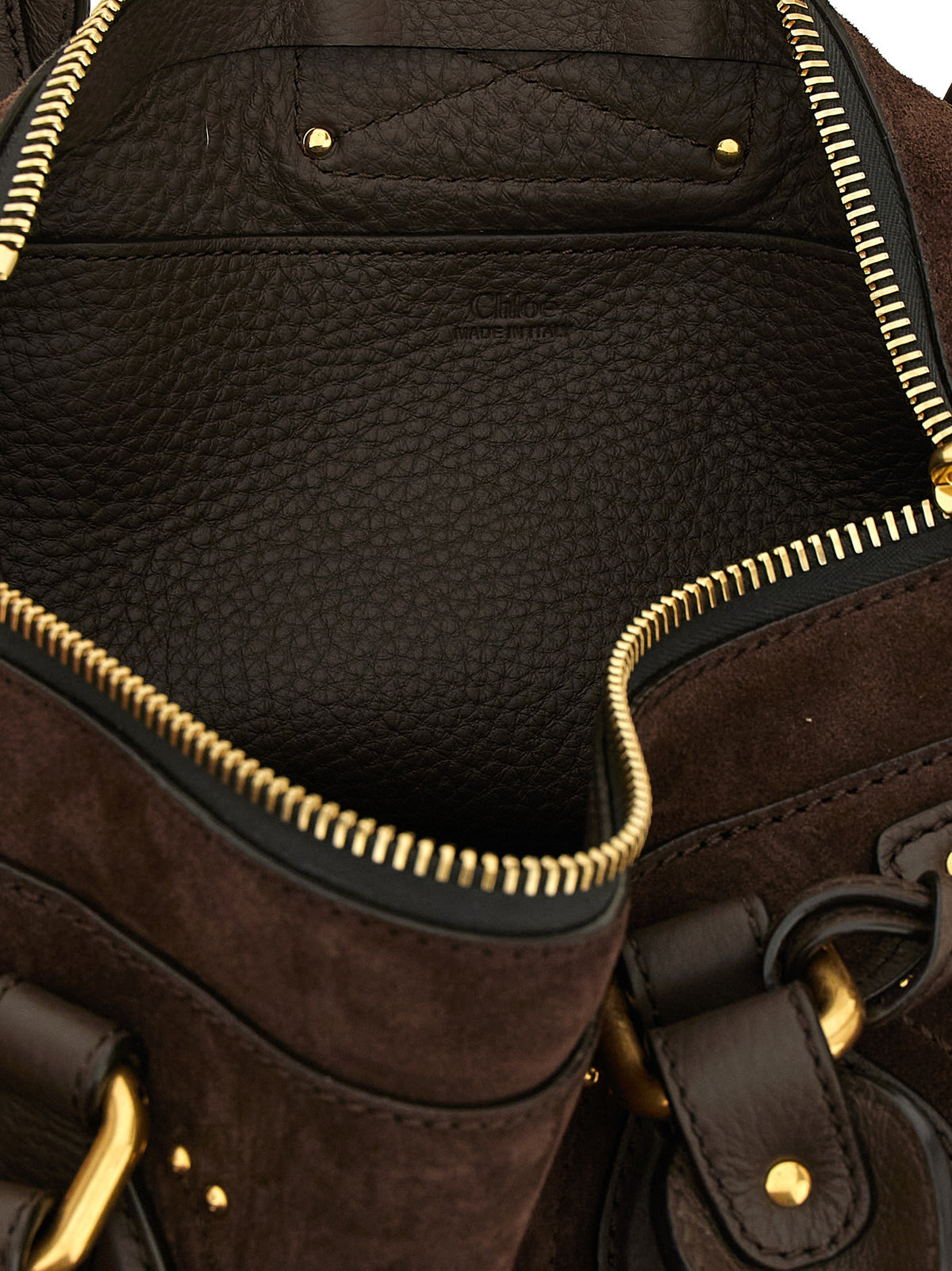 Chloé Paddington Bag in Suede Leather – Kohl Brown