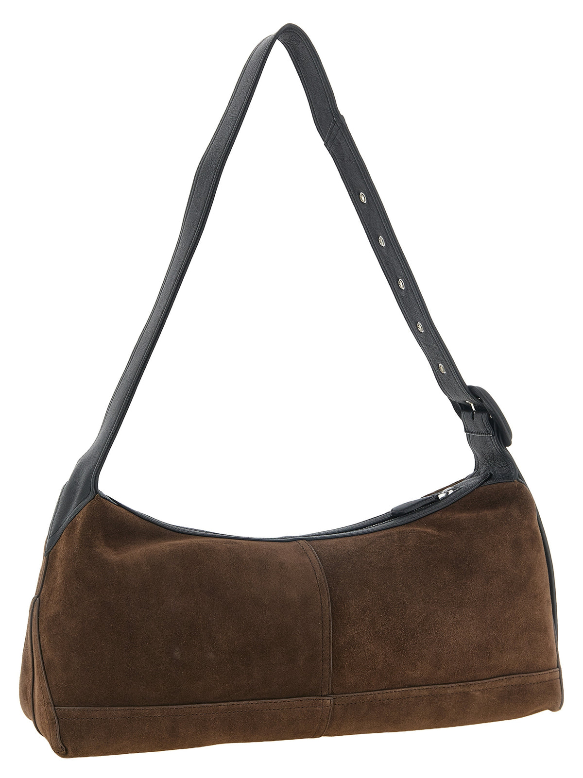 Ami Paris Etienne Small Crossbody Bag - Dark Brown Suede