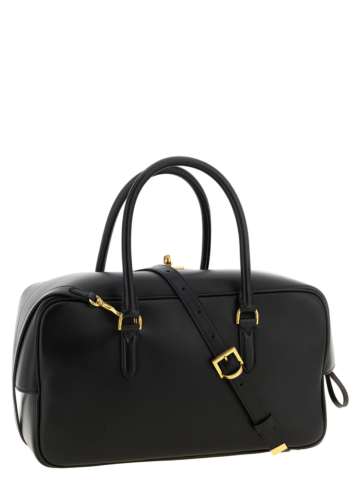 Balenciaga Le 7 Bowling Bag Medium - Black Nappa Lambskin