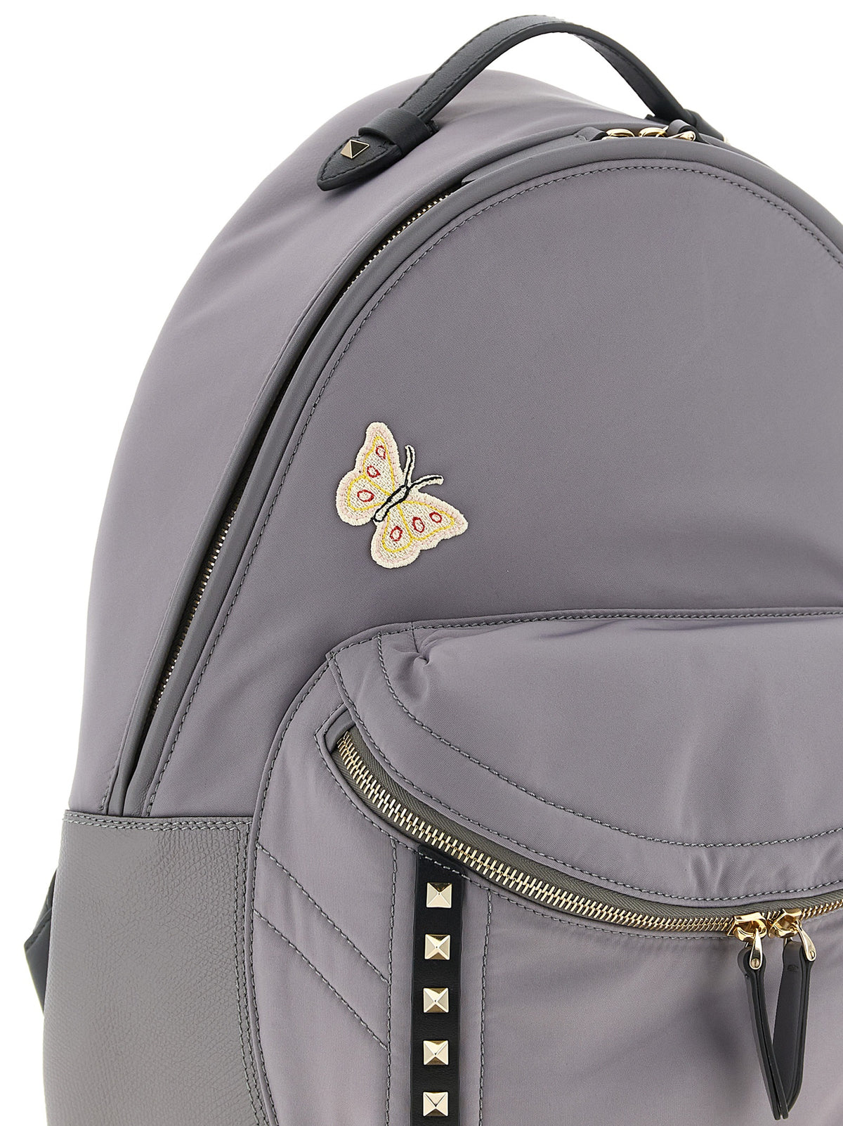 Valentino Garavani Rockstud Stud Up in Technical Fabric - Grey