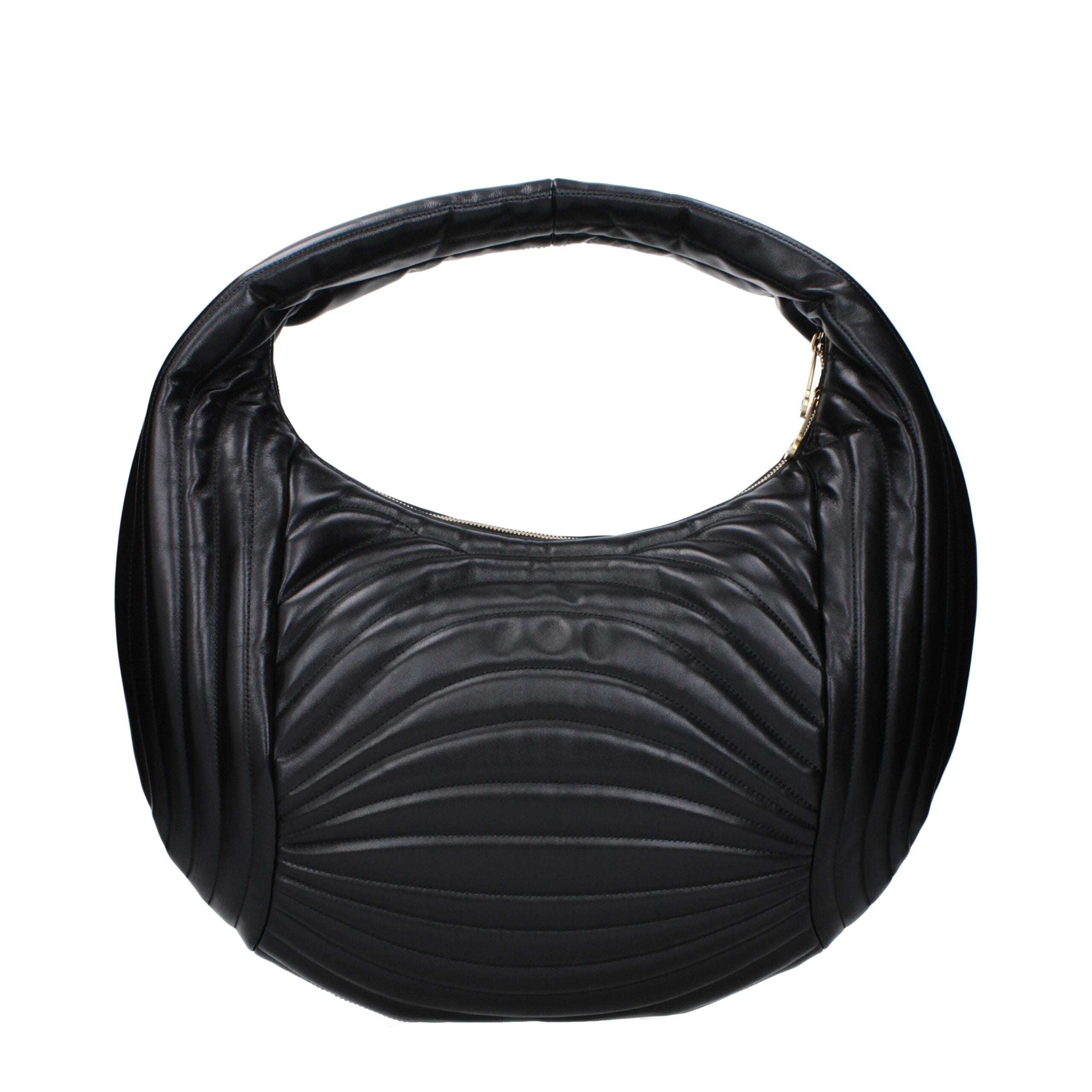 Salvatore Ferragamo Quilted Leather Hobo Bag - Black