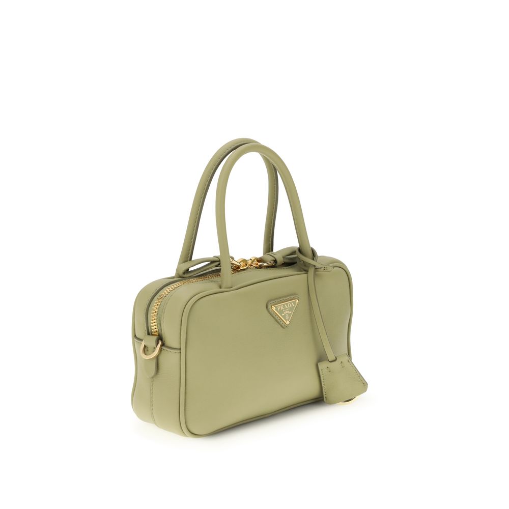 Prada Calf Leather Mini Handbag - Sage Green