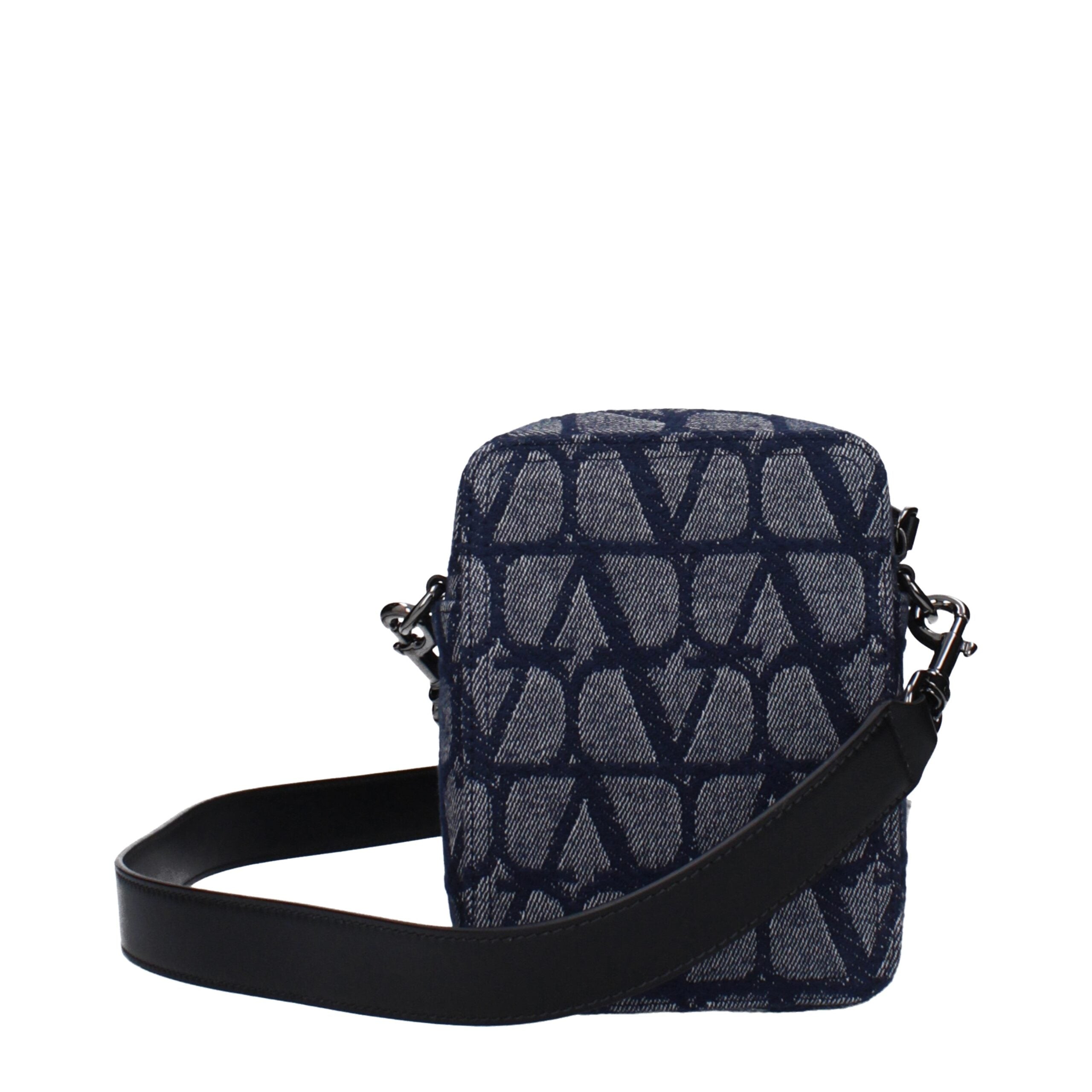 Valentino Garavani VLogo Signature Fabric Mini Messenger Bag - Blue