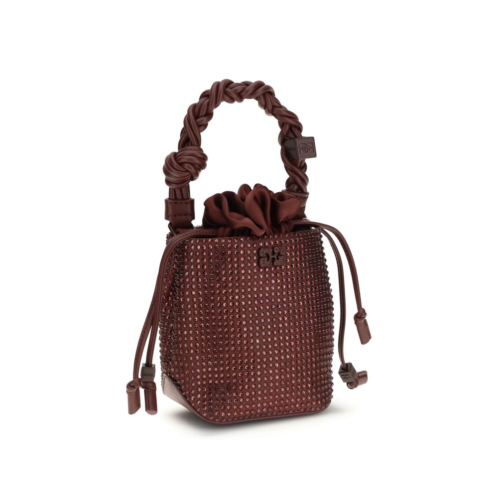 Ganni Mini Bou Bucket Bag - Rhinestones