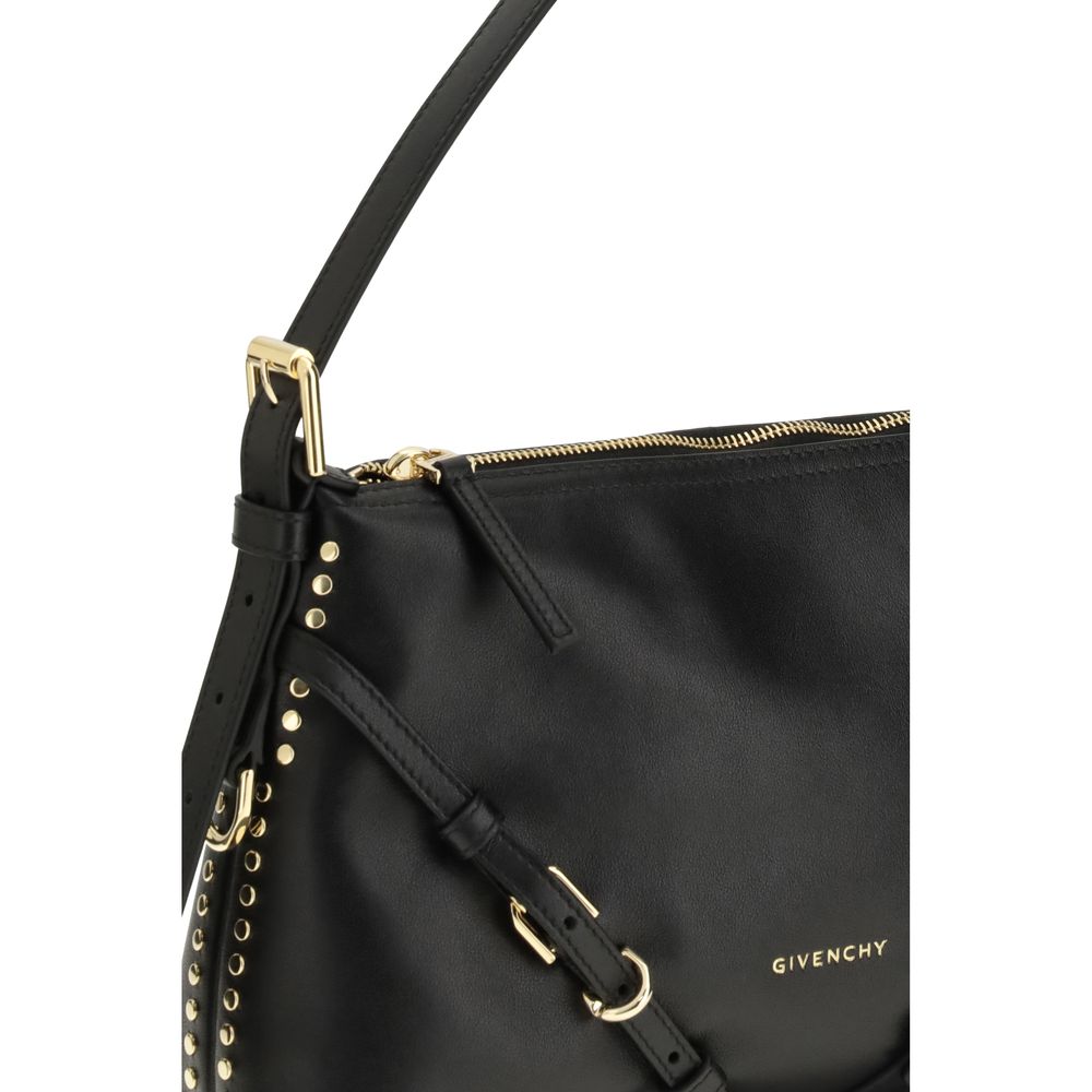 Givenchy Mini Voyou Bag - Black Smooth Leather with Studs