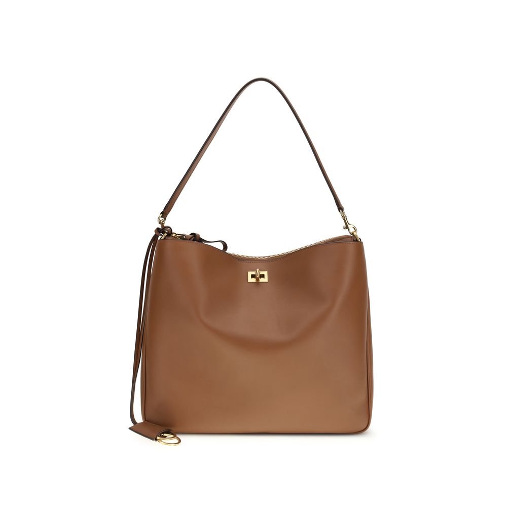 Balenciaga Rodeo Hobo Bag in Tan with Antique Gold Hardware - Available at The Exclusive Line Singapore