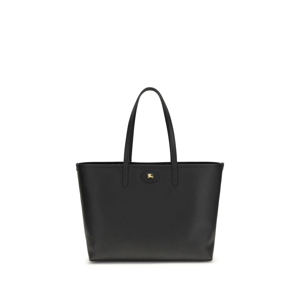 Burberry Medium Reversible Bloomsbury Tote - Black / Calico Beige from The Exclusive Line Singapore.