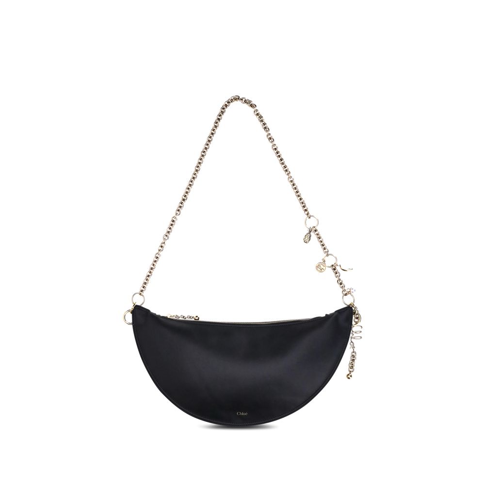 Chloé Icons Shoulder Bag - Black Leather from The Exclusive Line Singapore.