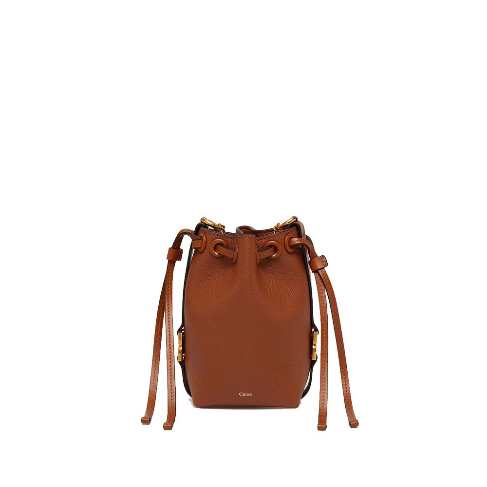 Chloe Marcie Mini Bucket Bag in Tan Leather from The Exclusive Line Singapore.