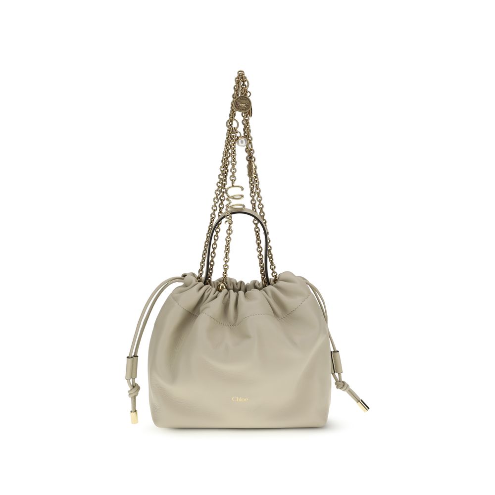 Chloé Mini Icons Shoulder Bag - Cream Nappa Lambskin from The Exclusive Line Singapore.