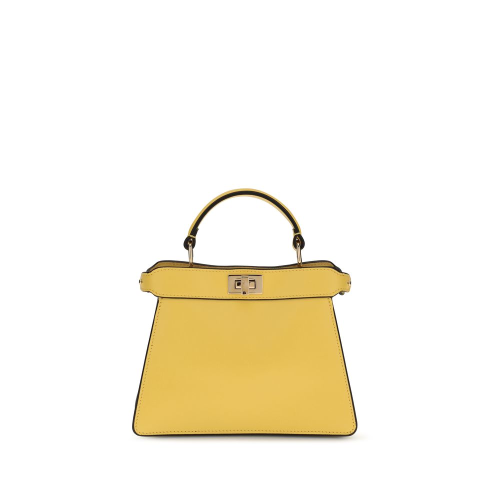 Fendi Peekaboo ISeeU Petite in Yellow shiny calfskin from The Exclusive Line Singapore.