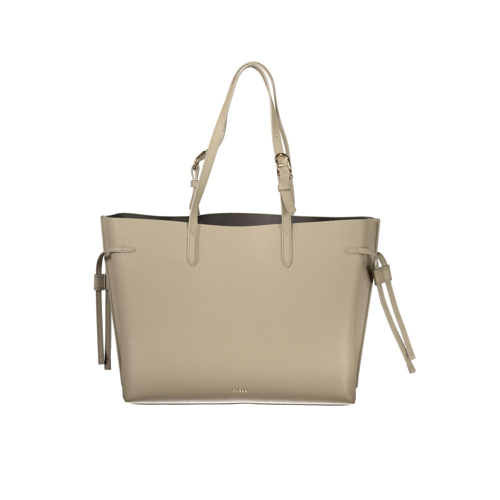 Furla Ava Tote Large - Beige from The Exclusive Line Singapore.