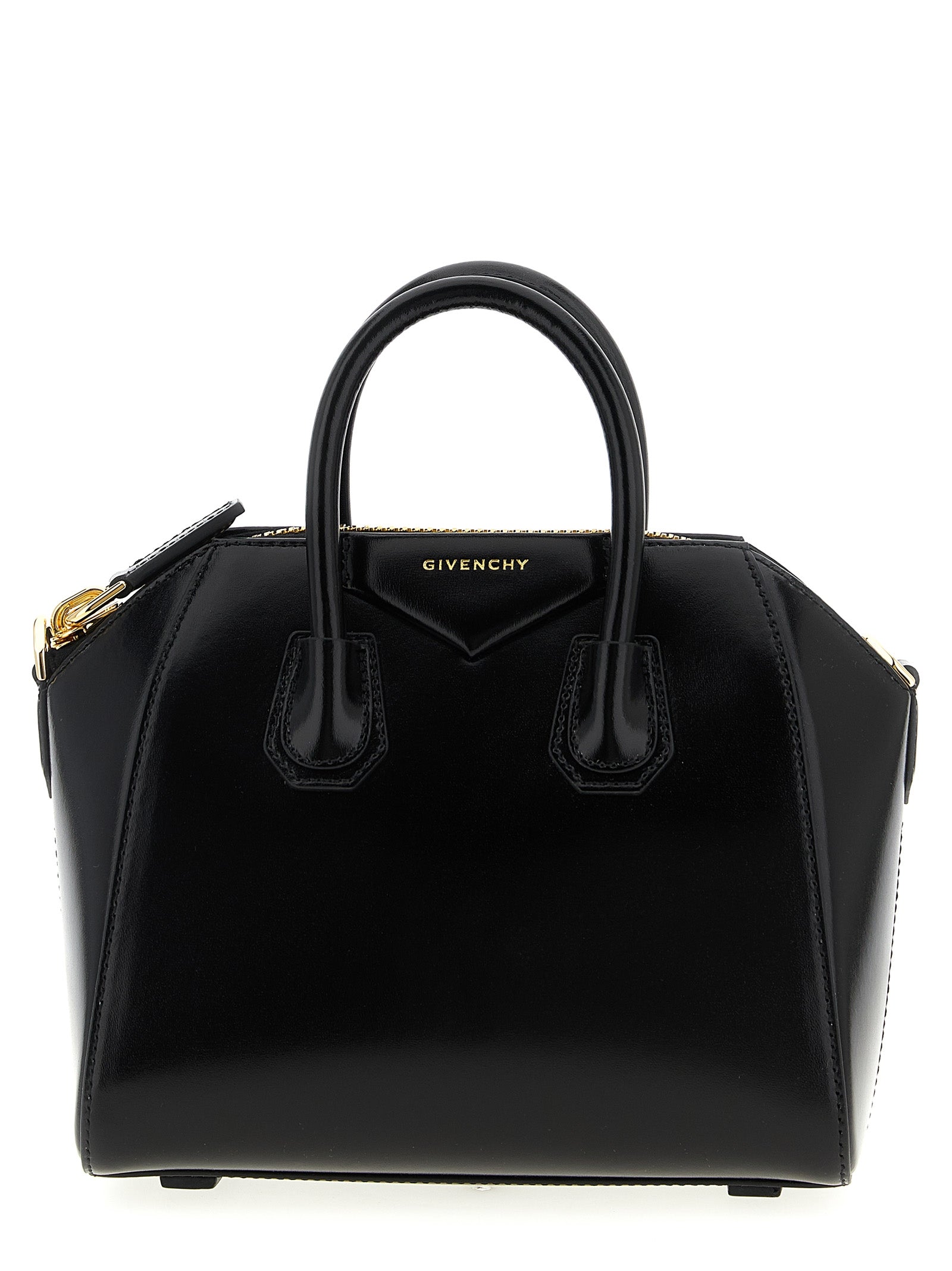 Givenchy Mini Antigona Bag - Black Box Leather from The Exclusive Line Singapore.