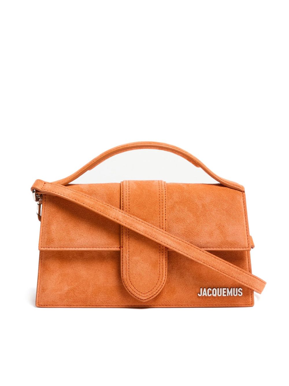 Jacquemus Le Grand Bambino - Suede Terracotta from The Exclusive Line Singapore.